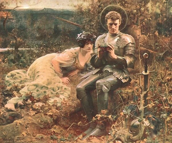 The Temptation of Sir Percival, c1894, (c1902). Creator: Unknown