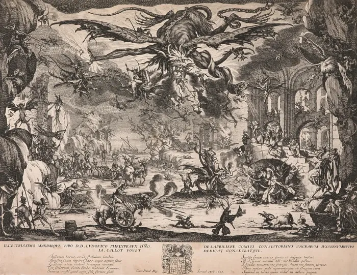 Framed Print : The Temptation of St. Anthony, 1635. Creator: Jacques Callot Framed Print : The Temptation of St. Anthony, 1635. Creator: Jacques Callot