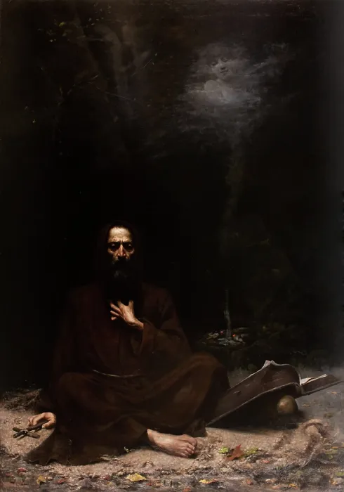 Framed Print : Temptation of St Anthony, 1886. Creator: Lucjan Wedrychowski Framed Print : Temptation of St Anthony, 1886. Creator: Lucjan Wedrychowski