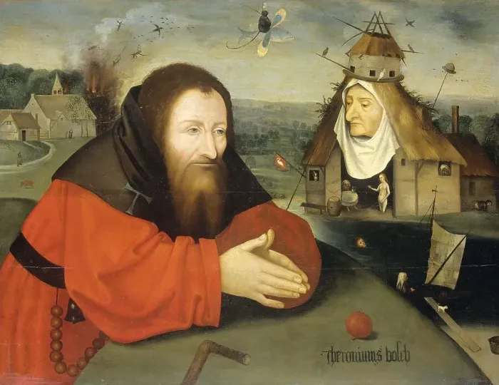 Framed Print : The Temptation of St Anthony, c.1550-c.1600. Creator: Jheronimus Bosch (manner of) Framed Print : The Temptation of St Anthony, c.1550-c.1600. Creator: Jheronimus Bosch (manner of)