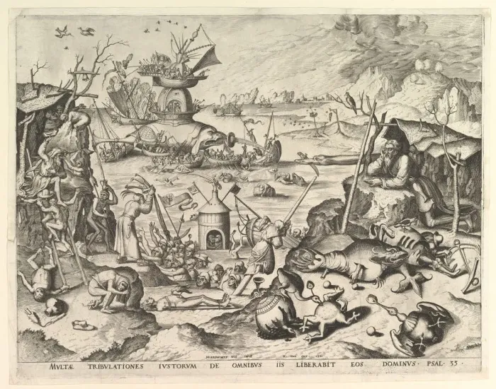 Framed Print : The Temptation of St. Anthony. n. d. Creators: Johannes van Doetecum I, Lucas van Doetecum Framed Print : The Temptation of St. Anthony. n. d. Creators: Johannes van Doetecum I, Lucas van Doetecum
