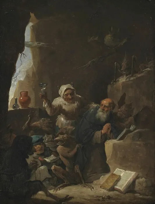 Framed Print : The Temptations of Saint Anthony, 1647-1649. Creator: David Teniers II Framed Print : The Temptations of Saint Anthony, 1647-1649. Creator: David Teniers II