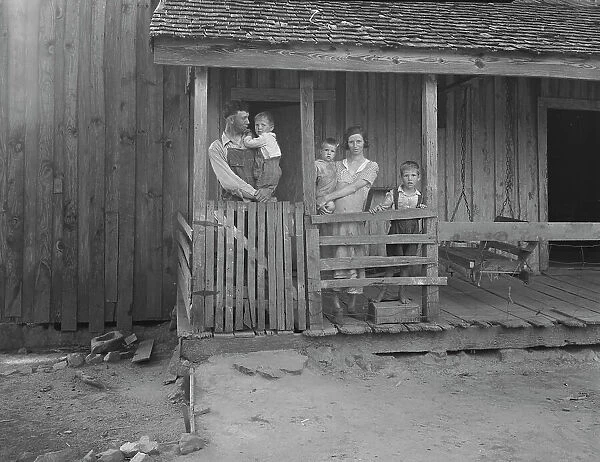 Tenant family with six children who are rural rehabilitation clients, Greene County, Georgia, 1937. Creator: Dorothea Lange