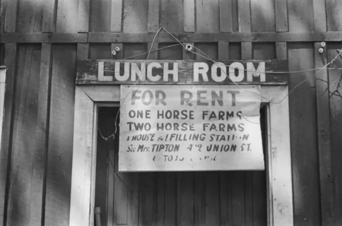Framed Print : Tenant farm rental sign, Alabama, 1936. Creator: Walker Evans Framed Print : Tenant farm rental sign, Alabama, 1936. Creator: Walker Evans