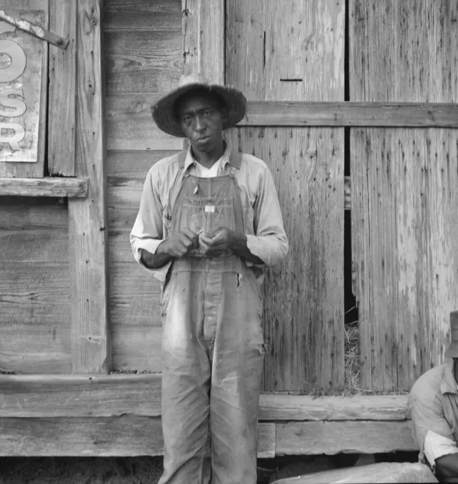 Framed Print : Tenant farmer, Chatham County, North Carolina, 1939. Creator: Dorothea Lange