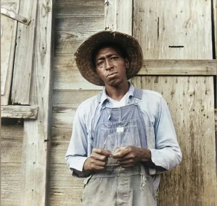 Framed Print : Tenant farmer, Chatham County, North Carolina, 1939. Creator: Dorothea Lange