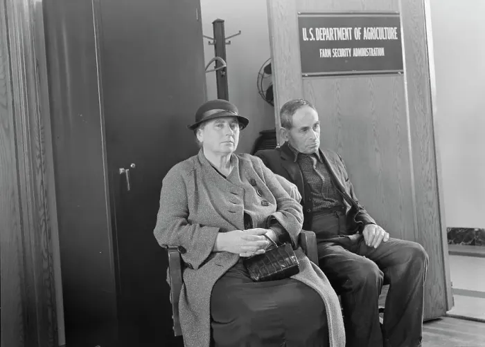 Framed Print : Tenant Purchase applicants, Stockton, California, 1938. Creator: Dorothea Lange Framed Print : Tenant Purchase applicants, Stockton, California, 1938. Creator: Dorothea Lange
