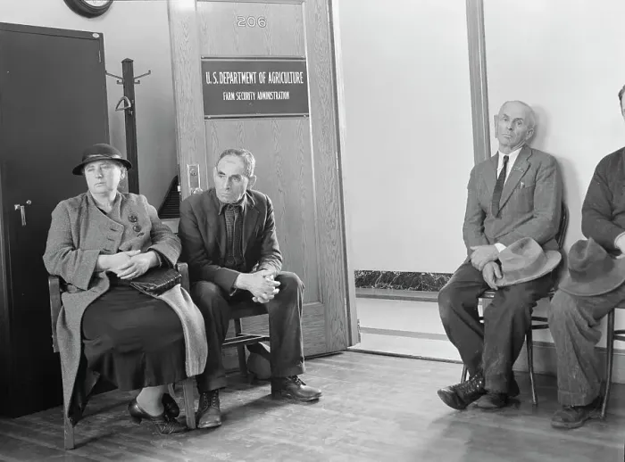 Framed Print : Tenant Purchase applicants, Stockton, California, 1938. Creator: Dorothea Lange Framed Print : Tenant Purchase applicants, Stockton, California, 1938. Creator: Dorothea Lange
