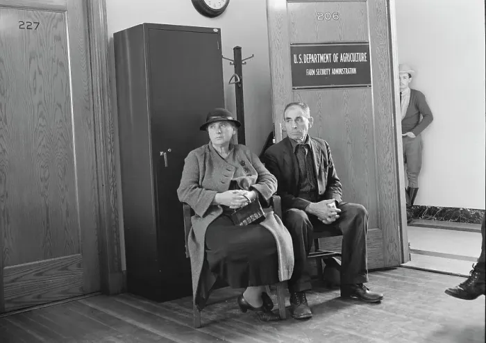 Framed Print : Tenant Purchase applicants, Stockton, California, 1938. Creator: Dorothea Lange Framed Print : Tenant Purchase applicants, Stockton, California, 1938. Creator: Dorothea Lange