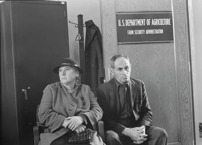 Framed Print : Tenant Purchase applicants, Stockton, California, 1938. Creator: Dorothea Lange Framed Print : Tenant Purchase applicants, Stockton, California, 1938. Creator: Dorothea Lange