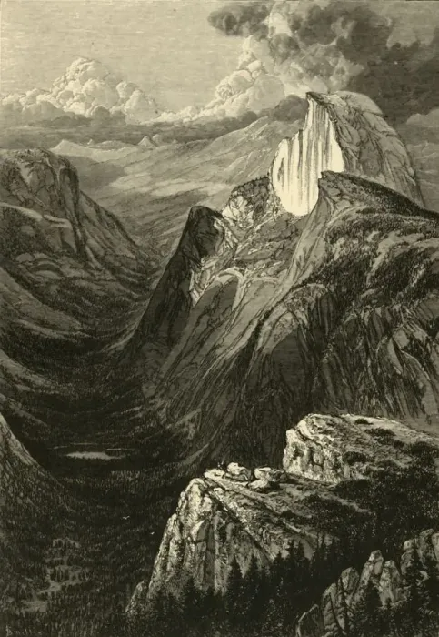 Framed Print : Tenaya Canon, from Glacier Point, 1872. Creator: John Filmer Framed Print : Tenaya Canon, from Glacier Point, 1872. Creator: John Filmer