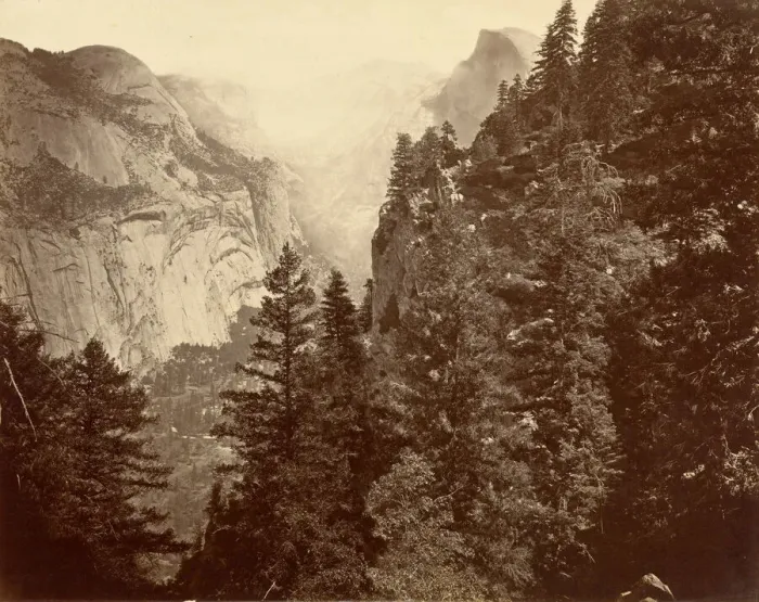 Framed Print : Tenaya Canyon from Union Point, Valley of the Yosemite, 1872. Creator: Eadweard J Muybridge Framed Print : Tenaya Canyon from Union Point, Valley of the Yosemite, 1872. Creator: Eadweard J Muybridge