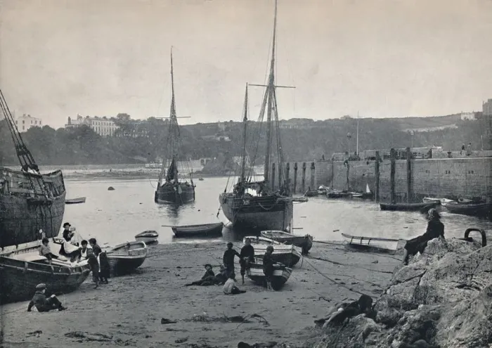 Framed Print : Tenby - In the Harbour, 1895 Framed Print : Tenby - In the Harbour, 1895