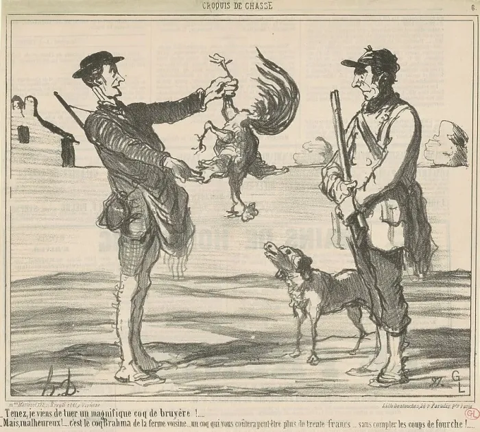 Framed Print : Tenez, je viens de tuer un magnifique... 19th century. Creator: Honore Daumier Framed Print : Tenez, je viens de tuer un magnifique... 19th century. Creator: Honore Daumier
