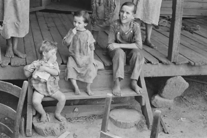 Framed Print : Tengle children, Hale County, Alabama, 1936. Creator: Walker Evans Framed Print : Tengle children, Hale County, Alabama, 1936. Creator: Walker Evans