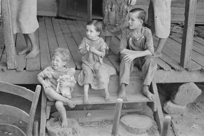 Framed Print : Tengle children, Hale County, Alabama, 1936. Creator: Walker Evans Framed Print : Tengle children, Hale County, Alabama, 1936. Creator: Walker Evans
