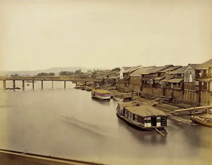 Framed Print : Tenjin Bashi, 1865. Creator: Unknown Framed Print : Tenjin Bashi, 1865. Creator: Unknown