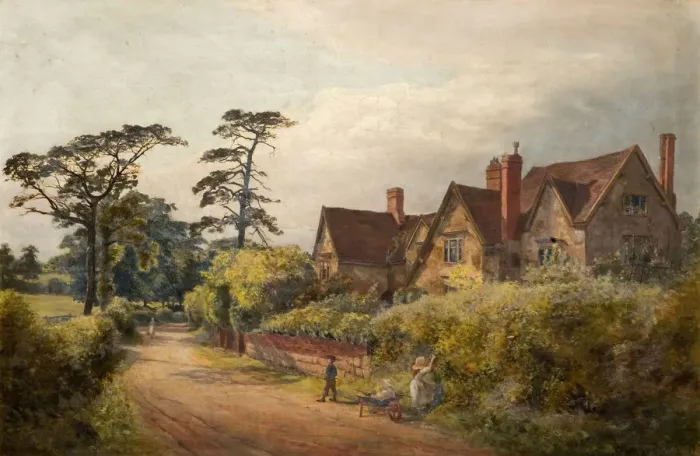 Framed Print : Tennal Old Hall, 1879. Birmingham. Creator: Sidney Currie Framed Print : Tennal Old Hall, 1879. Birmingham. Creator: Sidney Currie