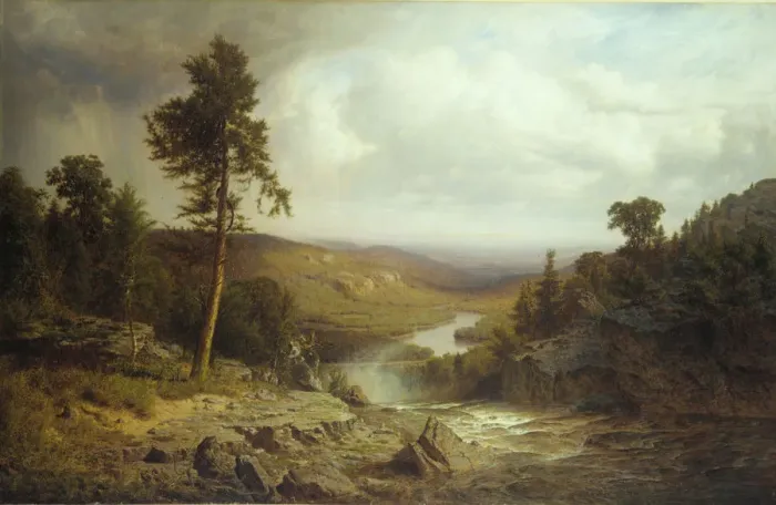 Framed Print : Tennessee, 1866. Creator: Alexander Helwig Wyant Framed Print : Tennessee, 1866. Creator: Alexander Helwig Wyant