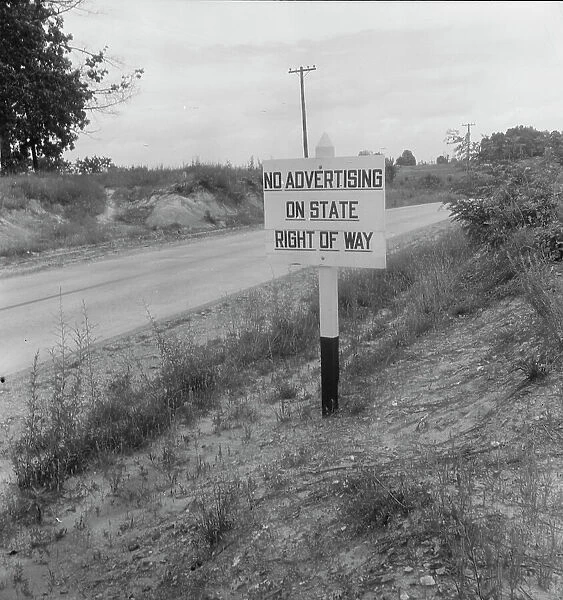 Tennessee highway sign, Cannon County, Tennessee, 1938. Creator: Dorothea Lange