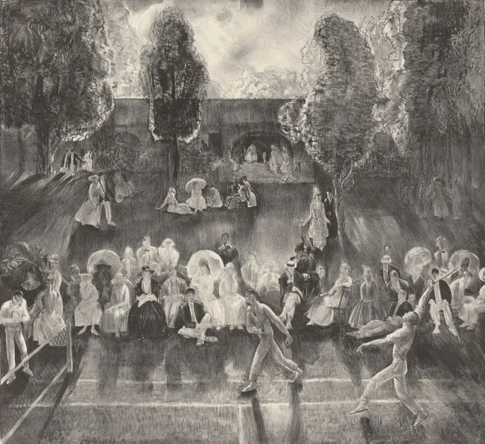 Framed Print : Tennis, 1920. Creator: George Wesley Bellows