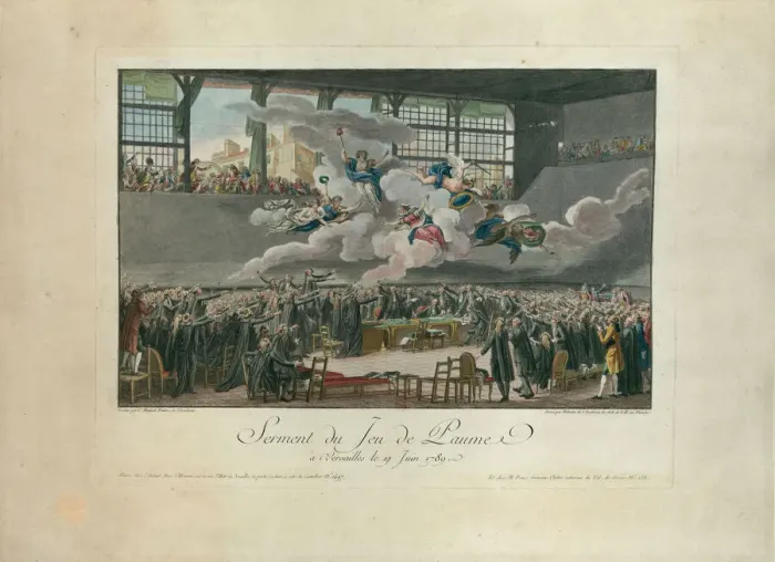Framed Print : The Tennis Court Oath on 20 June 1789. Creator: Helman, Isidore Stanislas (1743-1806 / 9) Framed Print : The Tennis Court Oath on 20 June 1789. Creator: Helman, Isidore Stanislas (1743-1806 / 9)