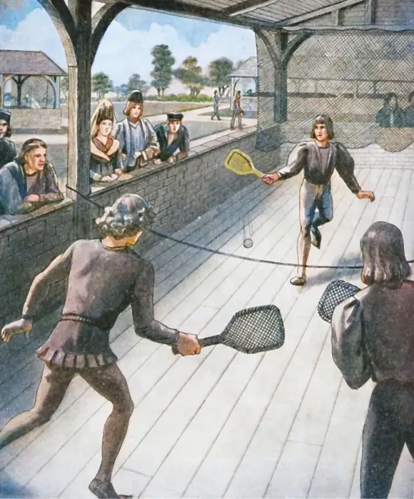 Framed Print : Tennis in the Days of the Tudors, c1934. Creator: Unknown. Tennis in the Days of the Tudors, c1934. Creator: Unknown Framed Print : Tennis in the Days of the Tudors, c1934. Creator: Unknown. Tennis in the Days of the Tudors, c1934. Creator: Unknown