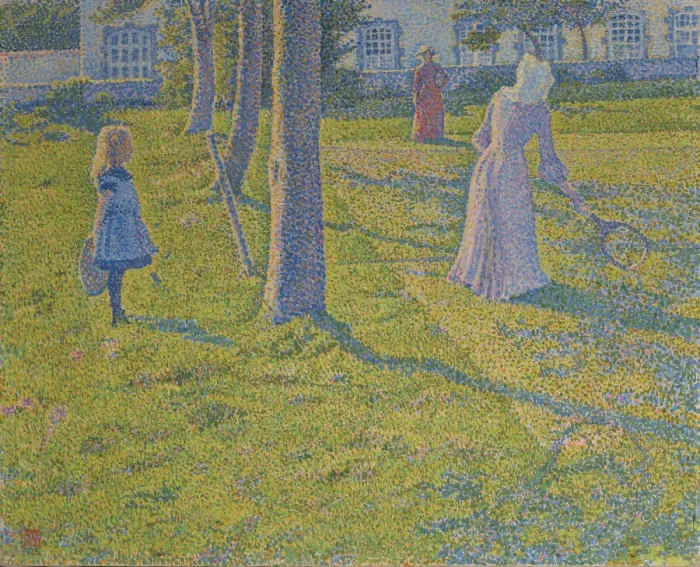 Framed Print : The Tennis Game, 1889. Creator: Rysselberghe, Theo van (1862-1926) Framed Print : The Tennis Game, 1889. Creator: Rysselberghe, Theo van (1862-1926)