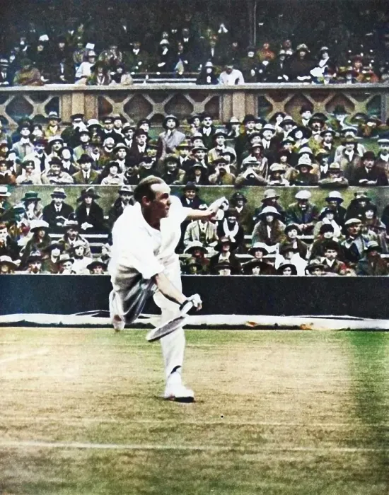 Framed Print : Tennis match on Centre Court at Wimbledon, c1930s, (1935). Creator: Unknown Framed Print : Tennis match on Centre Court at Wimbledon, c1930s, (1935). Creator: Unknown