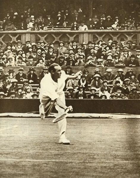 Tennis match on Centre Court at Wimbledon, c1930s, (1935). Creator: Unknown