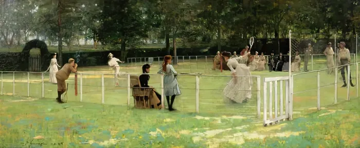 Framed Print : The Tennis Party, 1885. Creator: Sir John Lavery Framed Print : The Tennis Party, 1885. Creator: Sir John Lavery