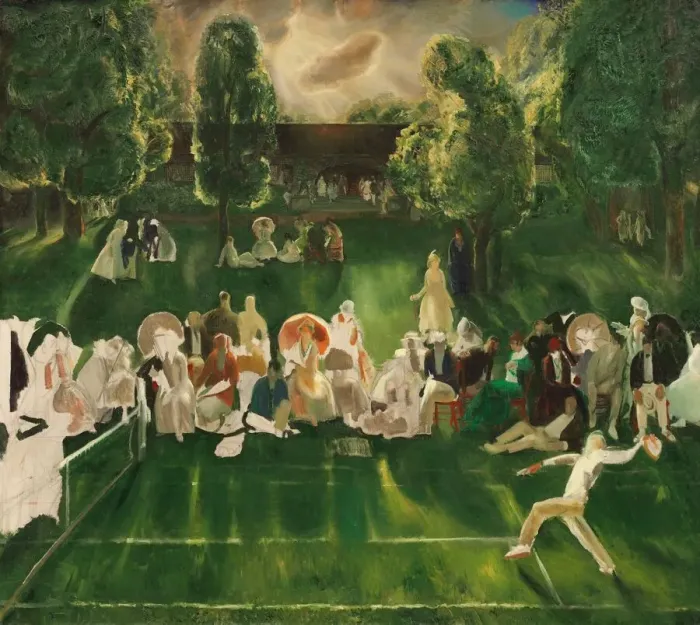 Framed Print : Tennis Tournament, 1920. Creator: George Wesley Bellows Framed Print : Tennis Tournament, 1920. Creator: George Wesley Bellows