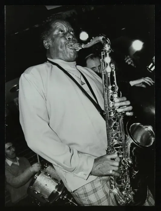Framed Print : Tenor saxophonist Eddie Lockjaw Davis playing at The Bell, Codicote, Hertfordshire Framed Print : Tenor saxophonist Eddie Lockjaw Davis playing at The Bell, Codicote, Hertfordshire