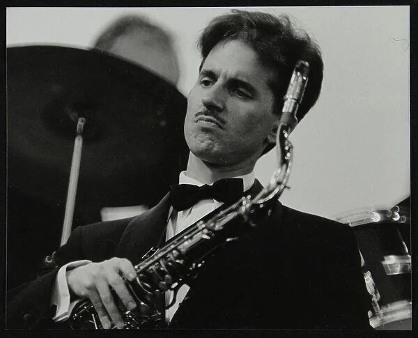 Tenor saxophonist Scott Hamilton at Knebworth, Hertfordshire, 1982