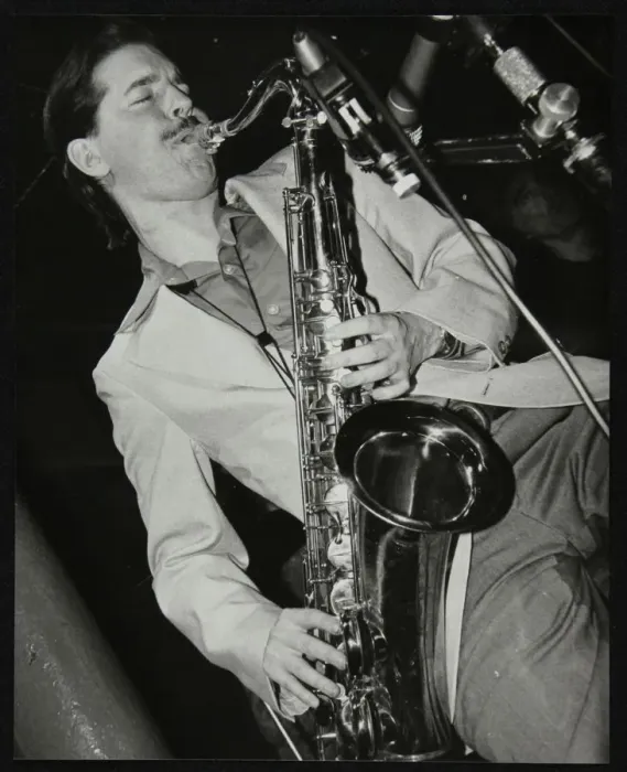 Framed Print : Tenor saxophonist Scott Hamilton playing at Pizza Express, London, 16 February 1979 Framed Print : Tenor saxophonist Scott Hamilton playing at Pizza Express, London, 16 February 1979