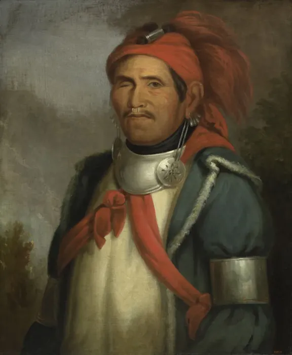 Framed Print : Tenskwatawa, c. 1830-1833. Creator: Henry Inman Framed Print : Tenskwatawa, c. 1830-1833. Creator: Henry Inman