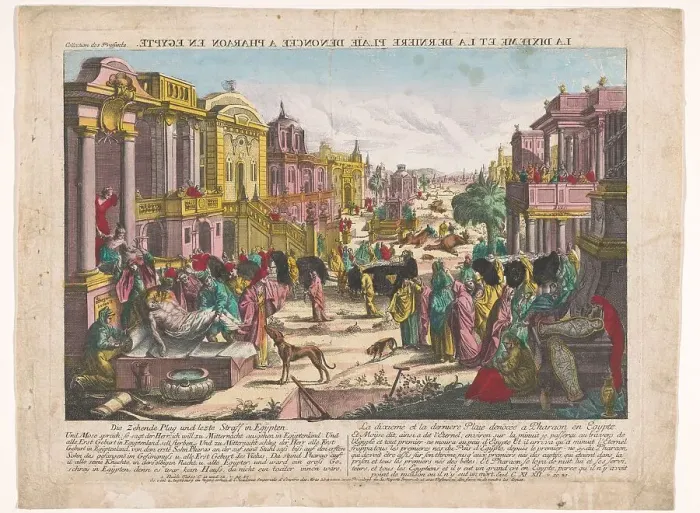 Framed Print : The tenth plague in Egypt, 1755-1779. Creator: Anon Framed Print : The tenth plague in Egypt, 1755-1779. Creator: Anon