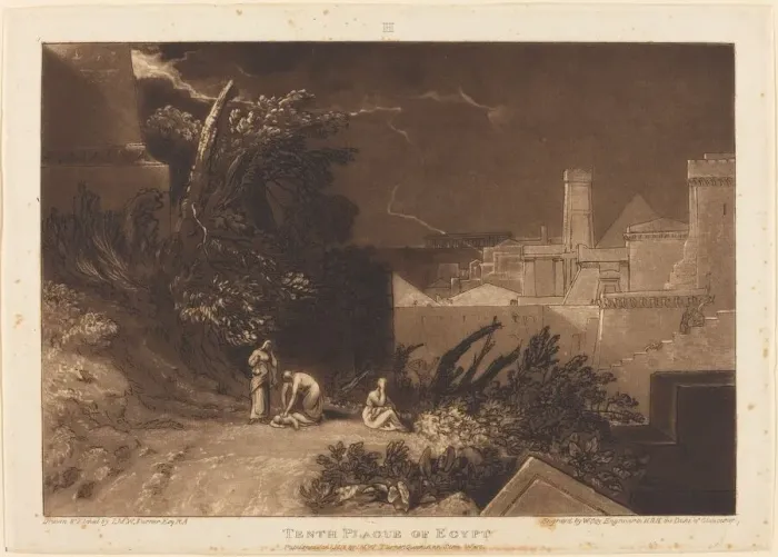 Framed Print : Tenth Plague of Egypt, published 1816. Creator: JMW Turner Framed Print : Tenth Plague of Egypt, published 1816. Creator: JMW Turner
