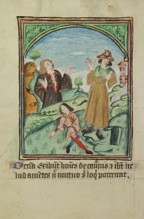 Framed Print : The Tenth Sign before the Day of Judgment; Illustrated Vita Christi... about 1480-1490. Creator: Unknown Framed Print : The Tenth Sign before the Day of Judgment; Illustrated Vita Christi... about 1480-1490. Creator: Unknown