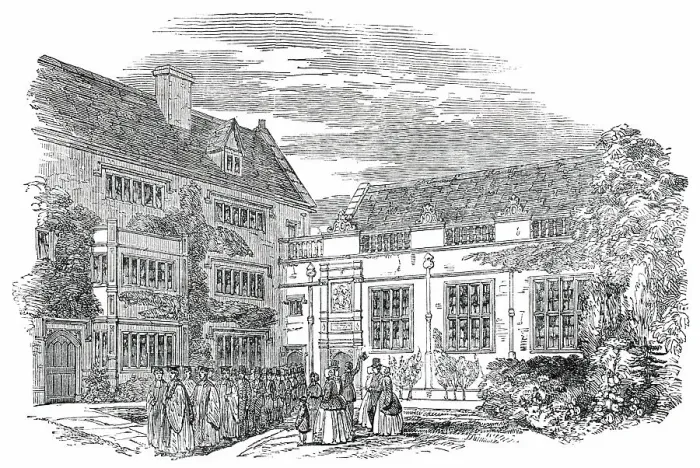 Framed Print : Tercentenary Anniversary of King's School, Sherborne, 1850. Creator: Unknown Framed Print : Tercentenary Anniversary of King's School, Sherborne, 1850. Creator: Unknown