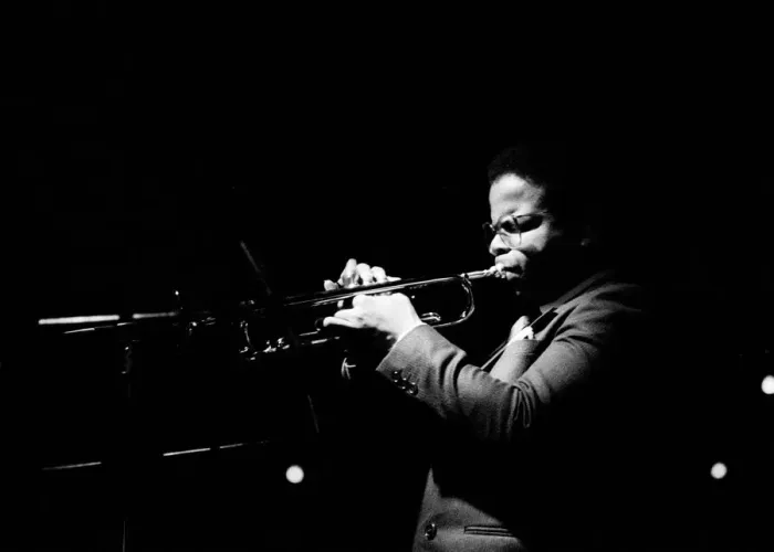 Framed Print : Terence Blanchard, Ronnie Scotts, Soho, London, April, 1984. Artist: Brian O Connor Framed Print : Terence Blanchard, Ronnie Scotts, Soho, London, April, 1984. Artist: Brian O Connor