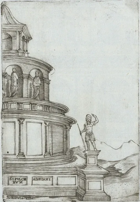 Framed Print : Termae Deocletiani, from a Series of Prints depicting (reconstructed) Build... Plate ca. 1530-1550. Creator: Master GA Framed Print : Termae Deocletiani, from a Series of Prints depicting (reconstructed) Build... Plate ca. 1530-1550. Creator: Master GA