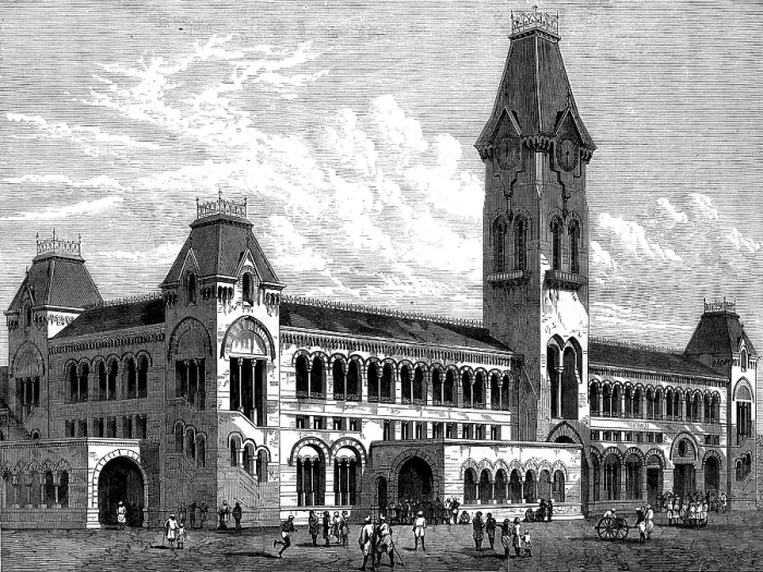 Framed Print : Terminus of the Madras Railway, 1873. Creator: Unknown Framed Print : Terminus of the Madras Railway, 1873. Creator: Unknown