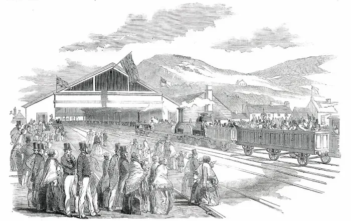 Framed Print : The Terminus, at Swansea, 1850. Creator: Unknown Framed Print : The Terminus, at Swansea, 1850. Creator: Unknown