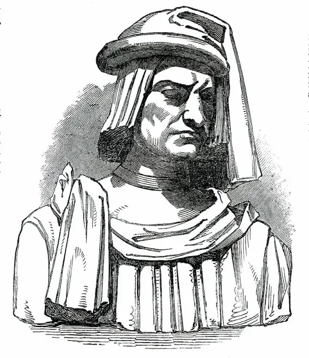 Framed Print : Terra Cotta Bust of Lorenzo de Medici, by Michael Angelo, 1850. Creator: Unknown Framed Print : Terra Cotta Bust of Lorenzo de Medici, by Michael Angelo, 1850. Creator: Unknown