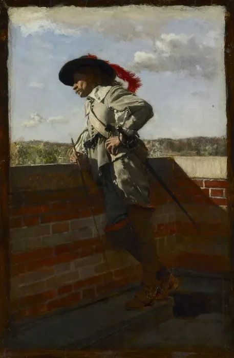 Framed Print : On a Terrace, 1867. Creator: Ernest Meissonier (French, 1815-1891) Framed Print : On a Terrace, 1867. Creator: Ernest Meissonier (French, 1815-1891)