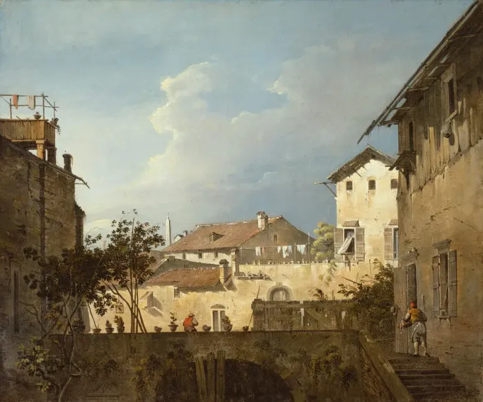 Framed Print : The Terrace, c. 1745. Creator: Unknown