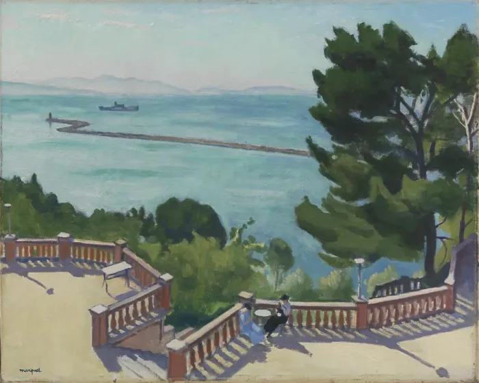 Framed Print : The Terrace, L'Estaque, 1918. Creator: Albert Marquet Framed Print : The Terrace, L'Estaque, 1918. Creator: Albert Marquet