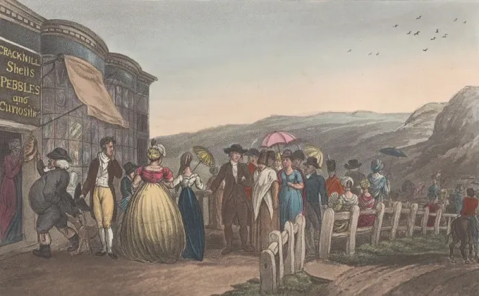Framed Print : The Terrace, from Poetical Sketches of Scarborough, 1813. 1813 Framed Print : The Terrace, from Poetical Sketches of Scarborough, 1813. 1813