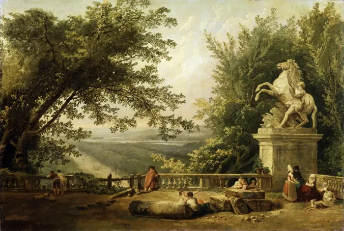 Framed Print : Terrace Ruin in a Park, c1780. Artist: Hubert Robert Framed Print : Terrace Ruin in a Park, c1780. Artist: Hubert Robert